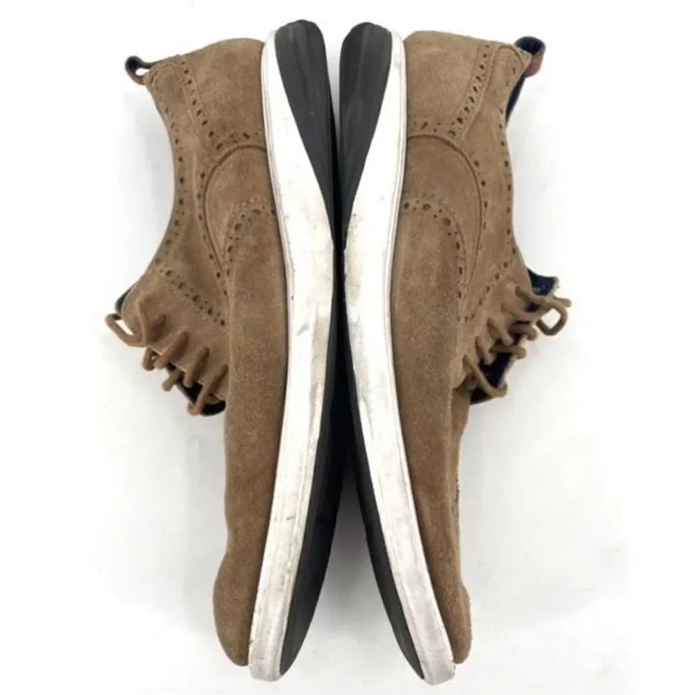 Cole Haan Mens Suede GrandEvolution Short Wing Wingtip Oxford Shoes Brown Sz 13W